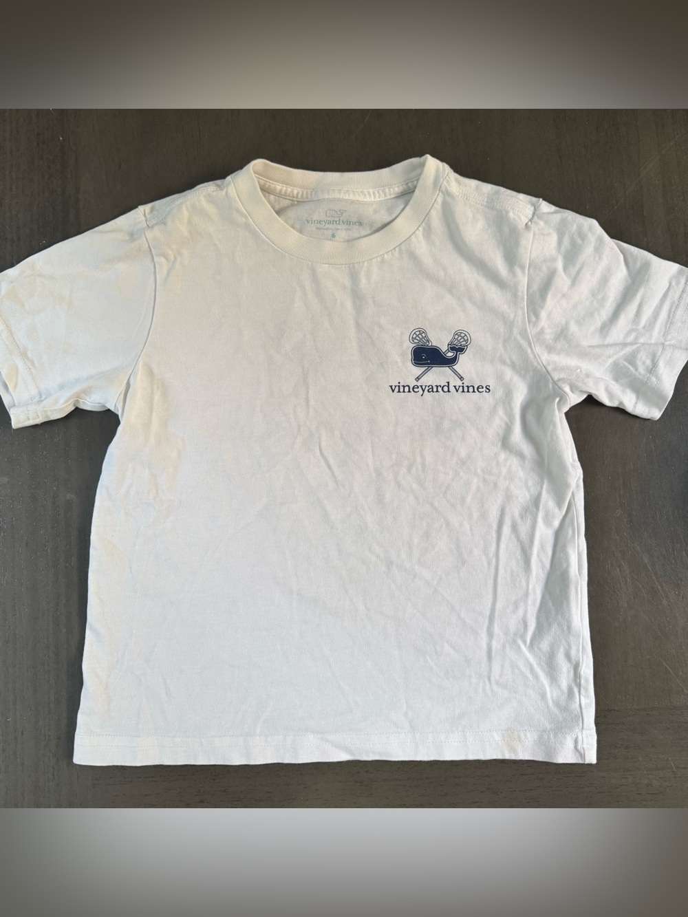 Vineyard Vines Kids White Logo Tee